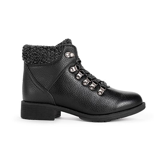 Muk Luks Womens Hiker Denali Stacked Heel Winter Boots