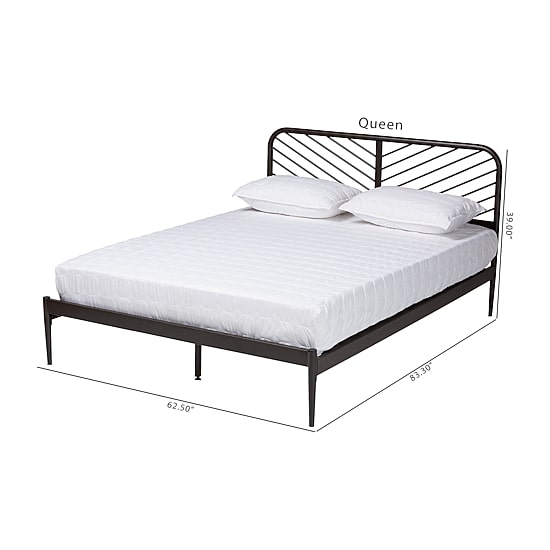 Dora Metal Headboard and Footboard Platform Bed