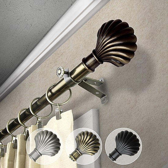 Rod Desyne Scallop 13/16 IN Adjustable Curtain Rod