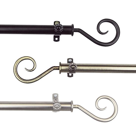 Rod Desyne Curl 3/4 IN Adjustable Curtain Rod