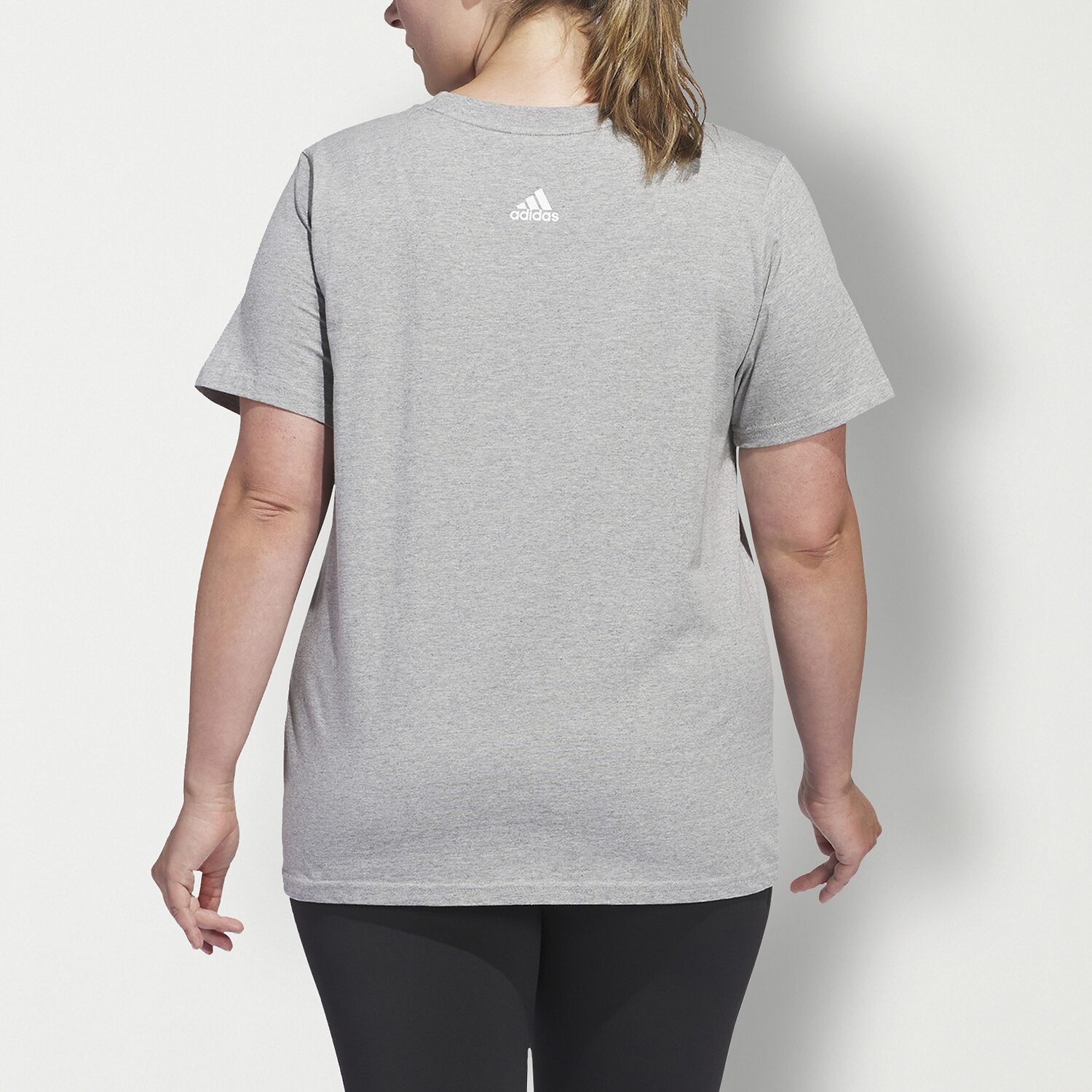 adidas Womens Crew Neck Short Sleeve Active Plus T-Shirt