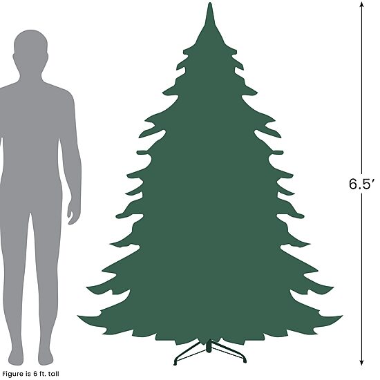 Northlight Full Hunter Fir With Clear Lights 6 1/2 Foot Pre-Lit Fir Christmas Tree