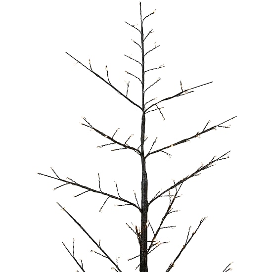 Northlight Matte Black White Led Lighted 7 Foot Pre-Lit Christmas Tree