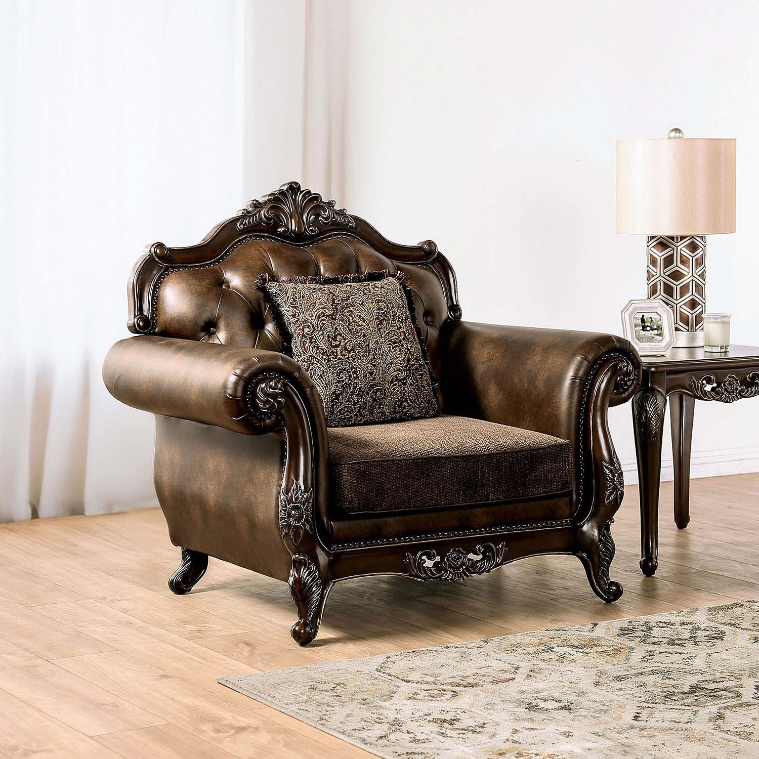 Furniture of America™ Somina Tufted Upholstered Wingback Chair