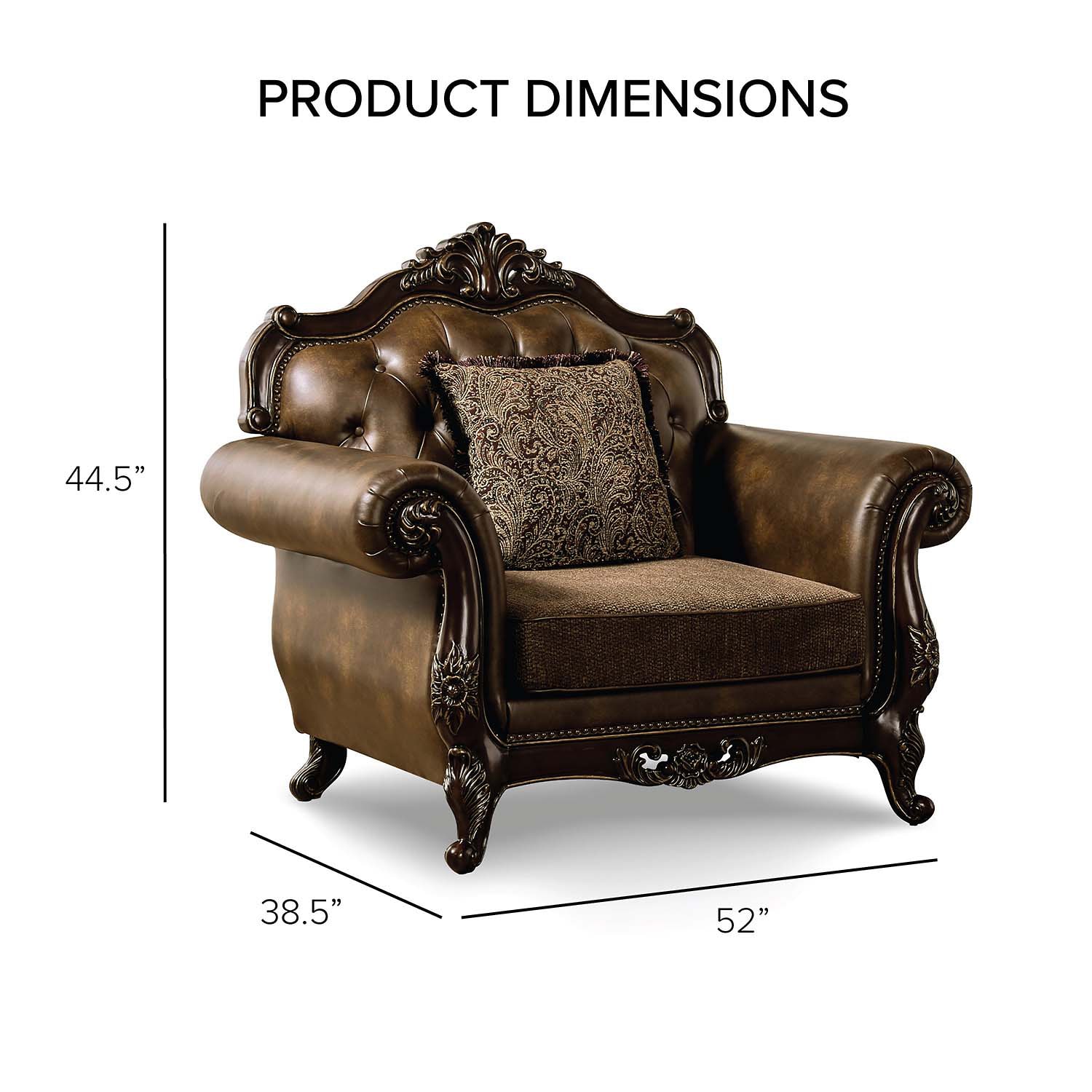 Furniture of America™ Somina Tufted Upholstered Wingback Chair