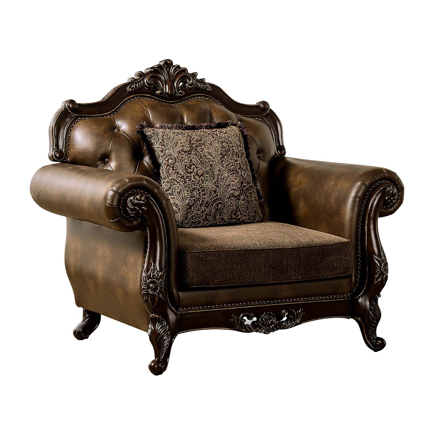 Furniture of America™ Somina Tufted Upholstered Wingback Chair