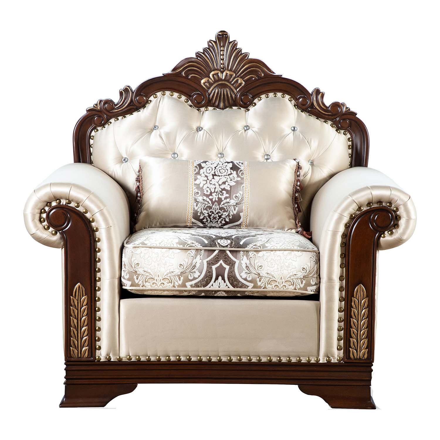 Furniture of America™ Dulupen Tufted Upholstered Wingback Chair