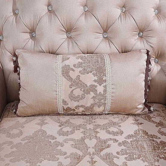 Furniture of America™ Noel Roll-Arm Upholstered Loveseat