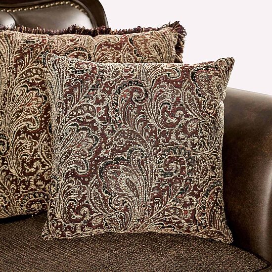 Furniture of America™ Somina Roll-Arm Upholstered Loveseat