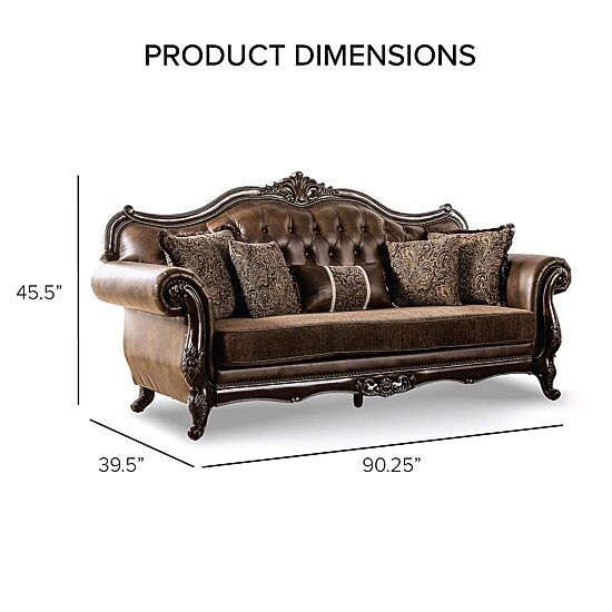 Furniture of America™ Somina Roll-Arm Sofa