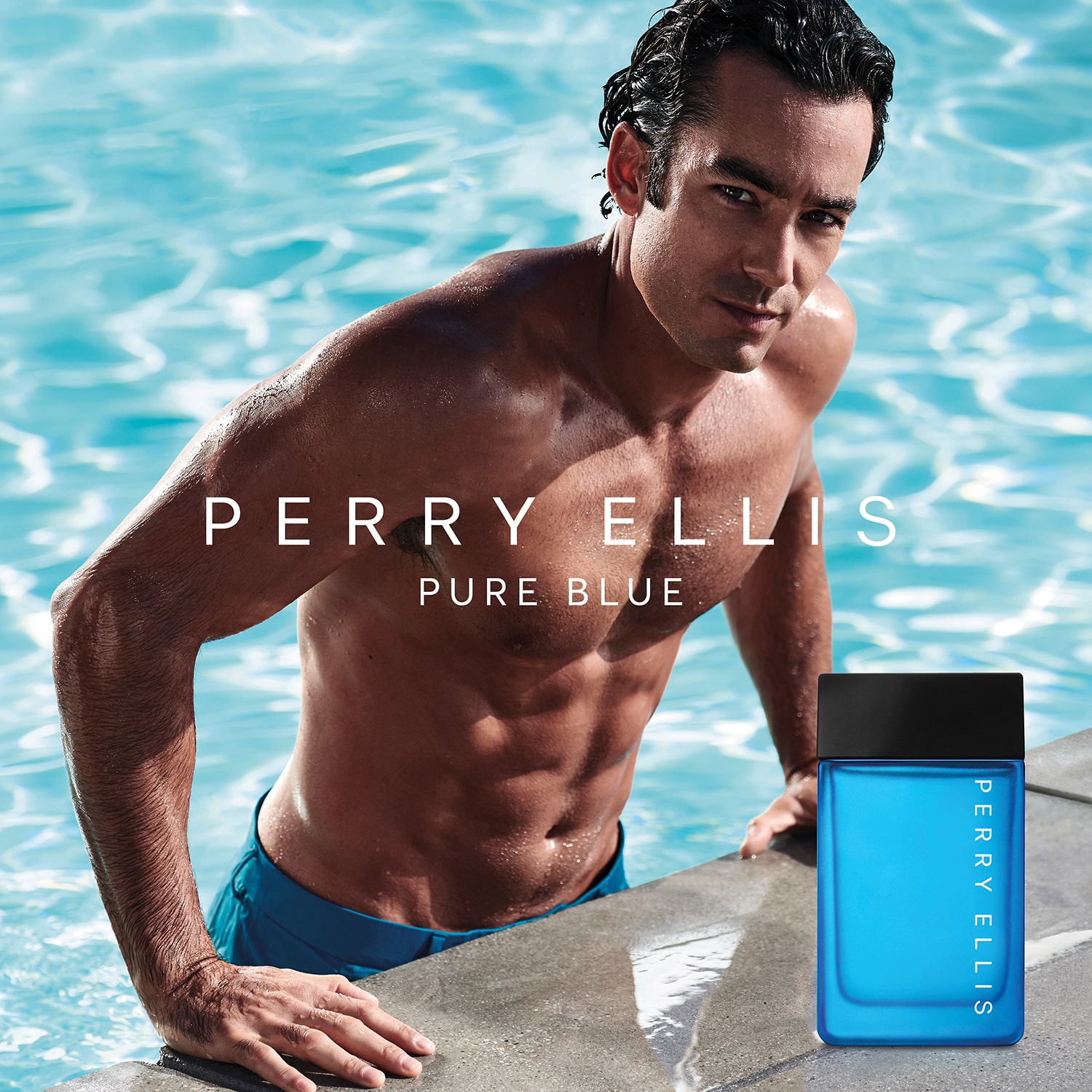 Perry Ellis Pure Blue Eau De Toilette 4-Pc Gift Set ($114 Value)