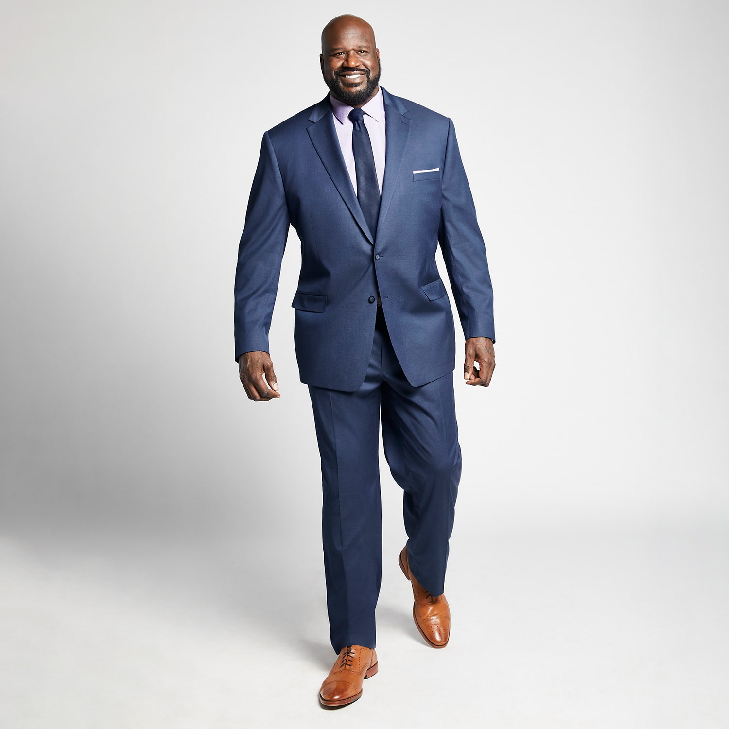 Shaquille O'Neal XLG Texture Stretch Suit Big & Tall Classic Fit