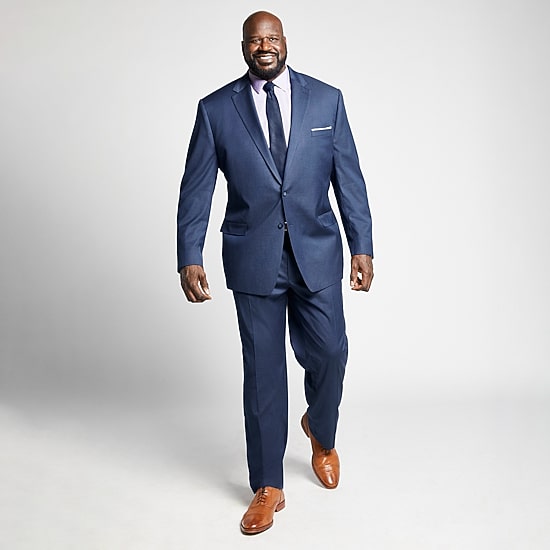 Shaquille O'Neal XLG Texture Stretch Suit Big & Tall Classic Fit Suit Separates