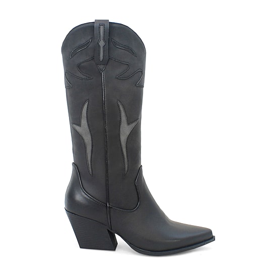 Yoki Womens Gayle-34 Stacked Heel Cowboy Boots