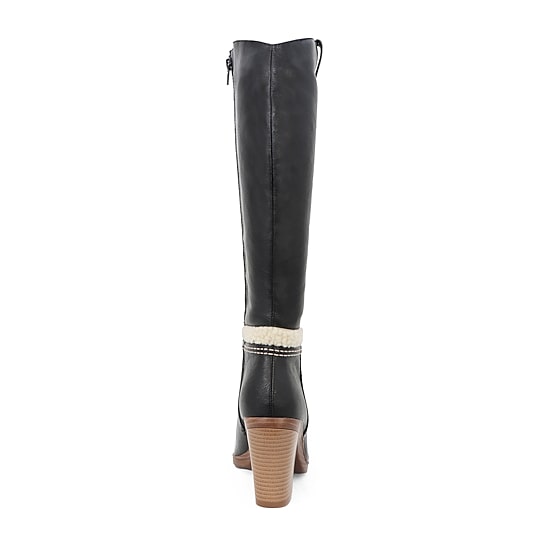 Yoki Womens Rebbah-04 Stacked Heel Cowboy Boots
