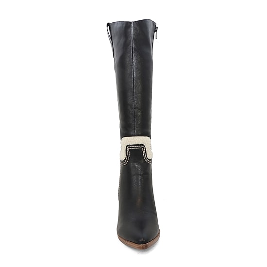 Yoki Womens Rebbah-04 Stacked Heel Cowboy Boots