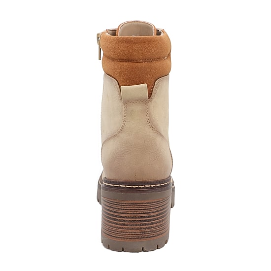 Yoki Womens Jolene-07 Stacked Heel Booties