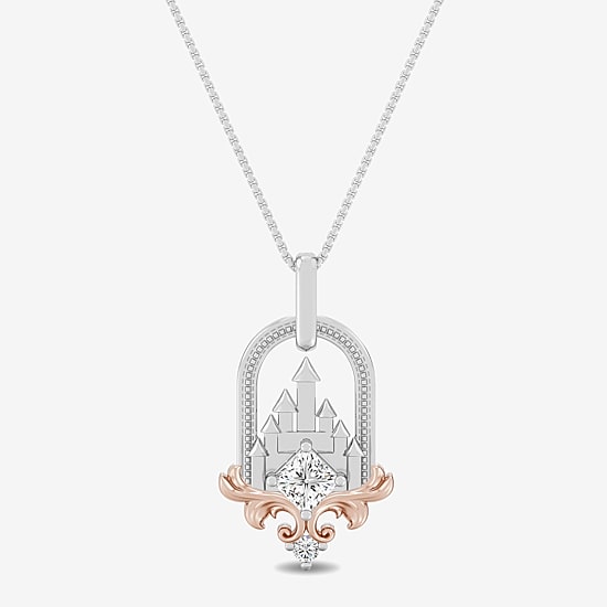 Majestic Princess (I, I2) Womens 1/4 CT. T.W. Lab Grown White Diamond Sterling Silver 18 Inch Pendant Necklace