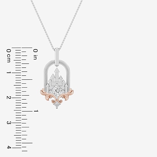 Majestic Princess (I, I2) Womens 1/4 CT. T.W. Lab Grown White Diamond Sterling Silver 18 Inch Pendant Necklace
