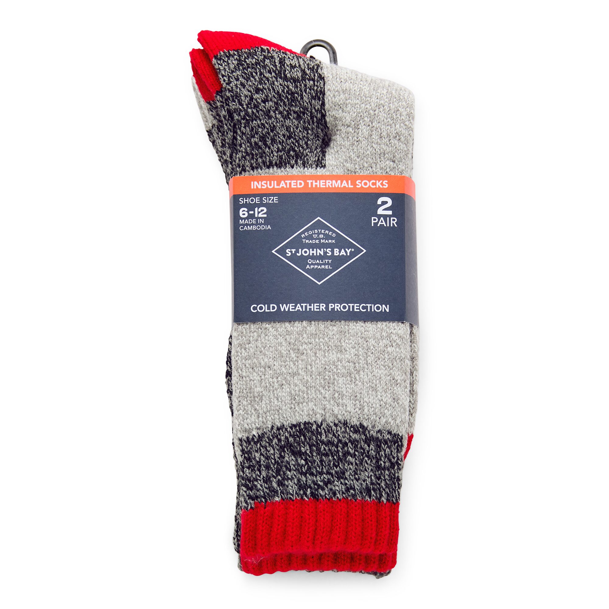 St. John's Bay Thermal Mens 2 Pair Big and Tall Boot Socks