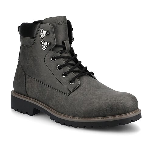 Vance Co. Men's Rogue Round Toe Work Ankle Boots - Charcoal