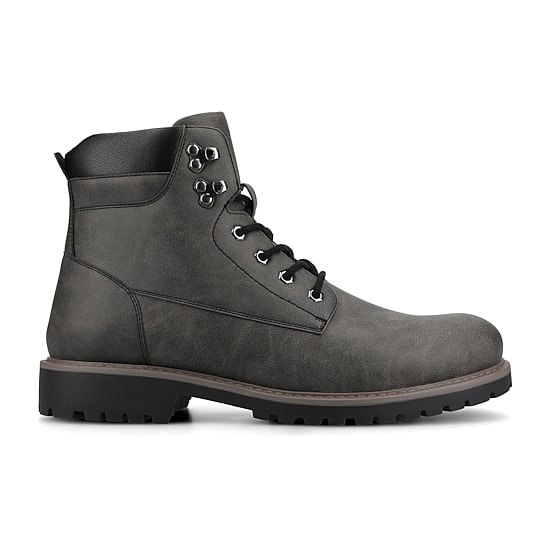 Vance Co Mens Block Heel Combat Boots