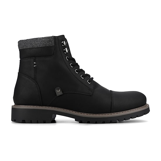 Vance Co Mens Block Heel Combat Boots