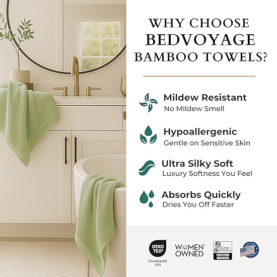 BedVoyage Resort 8-pc. Rayon from Bamboo Bath Towel Set