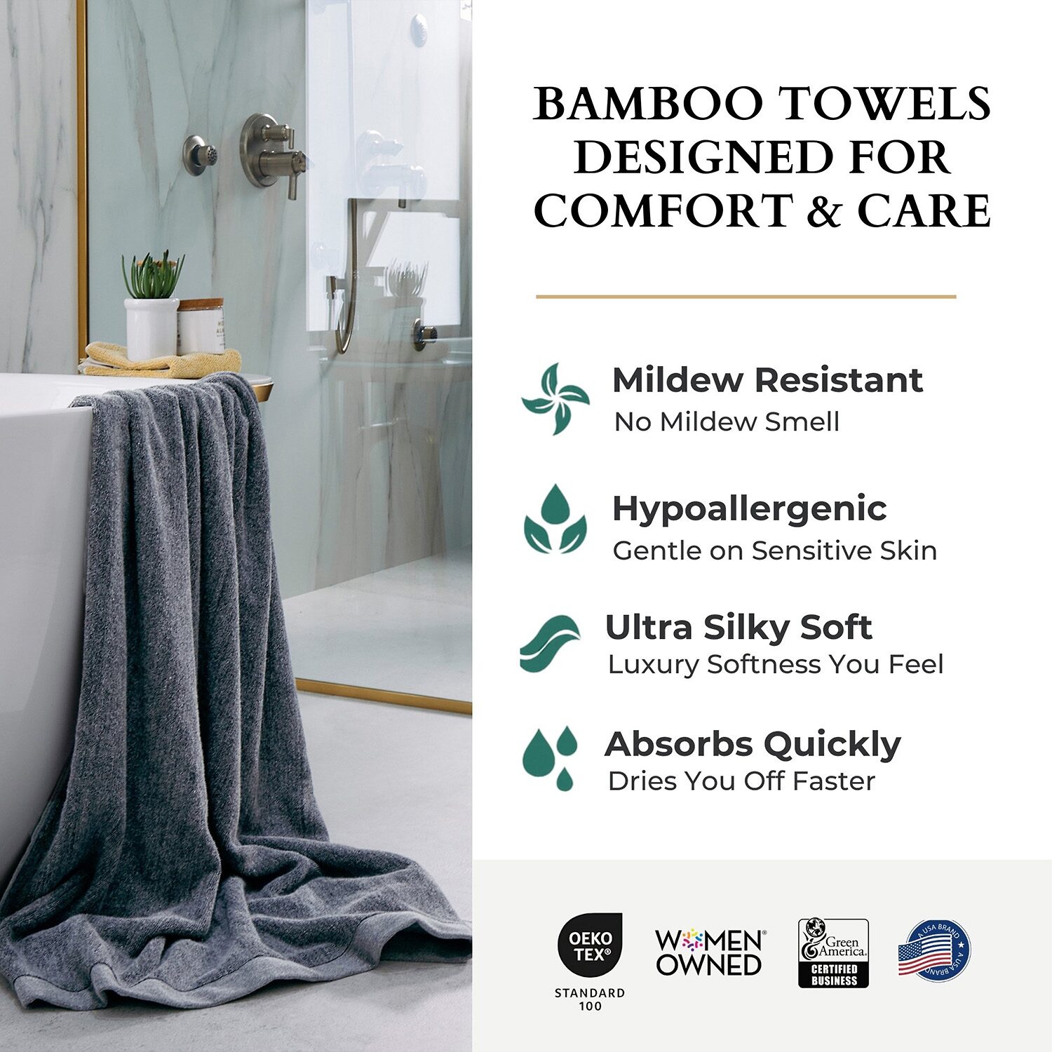 Bedvoyage Cotton & Bamboo Bath Sheet