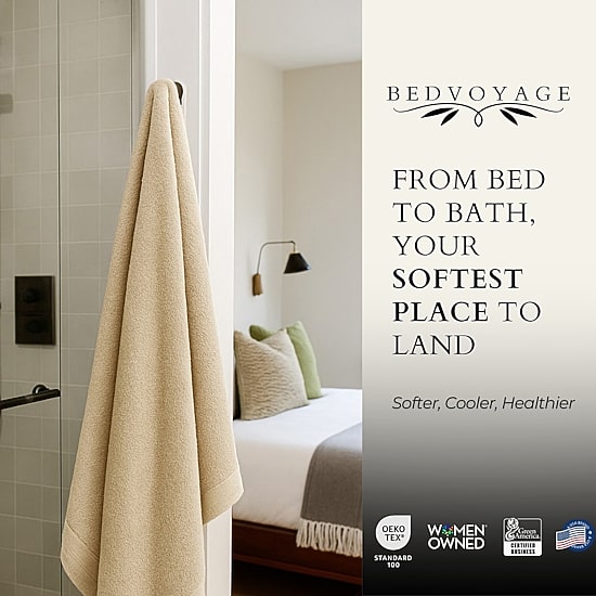 Bedvoyage Cotton & Bamboo Bath Sheet