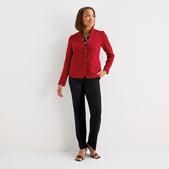 Black Label by Evan-Picone Womens Classic Fit Suit Jacket