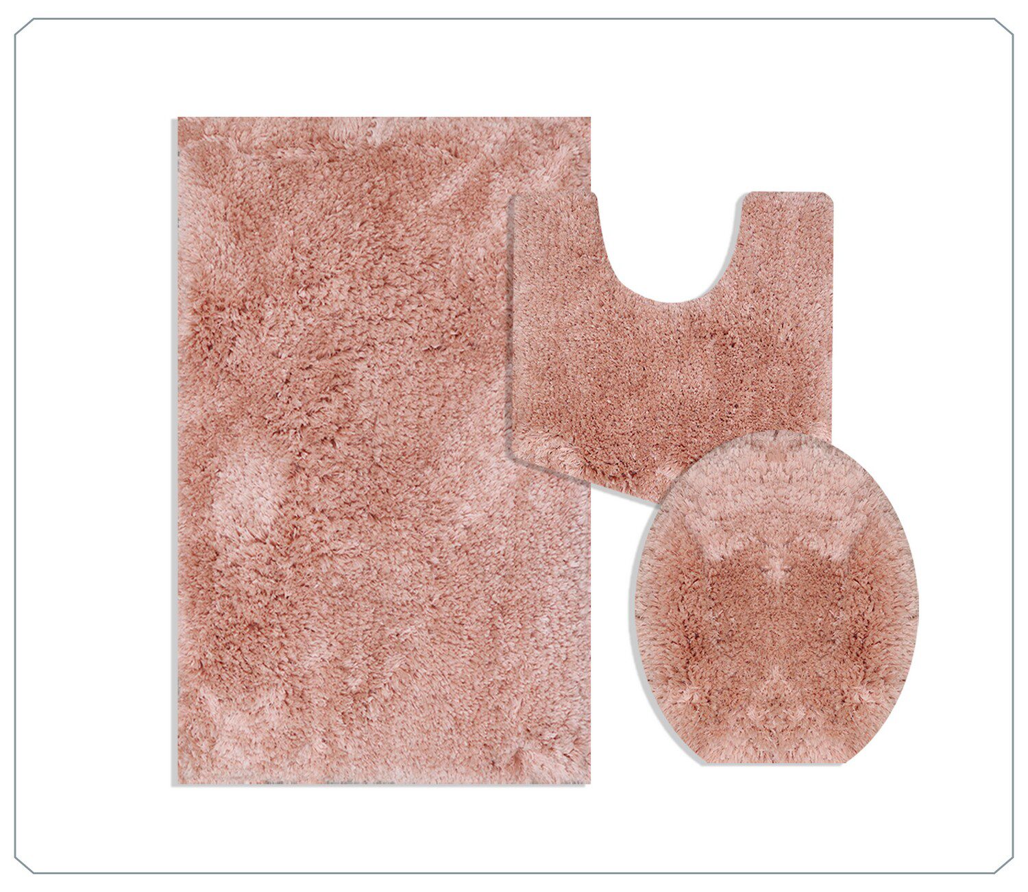 Home Weavers Inc Element 3-pc. Bath Rug Set