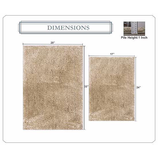 Home Weavers Inc Element 2-pc. Bath Rug Set
