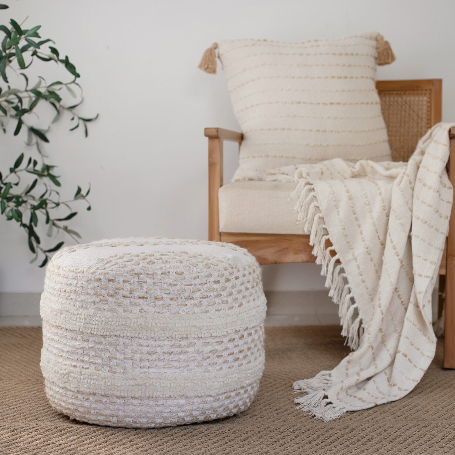 LR Home Lyn Stripe Square Throw Pillow