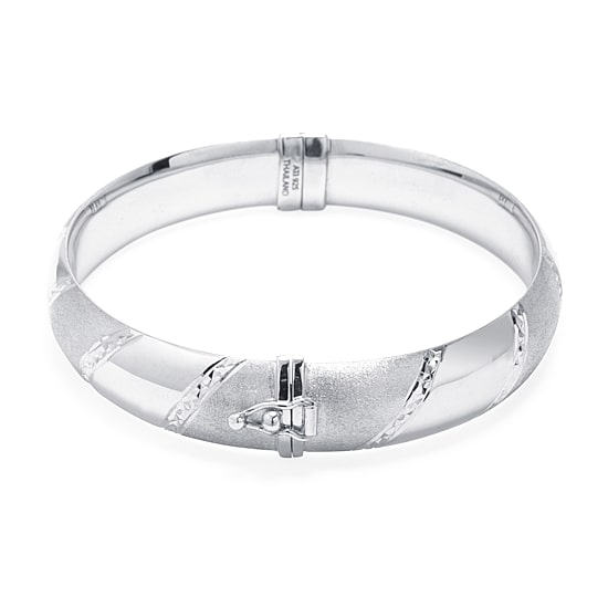 Womens Sterling Silver Bangle Bracelet