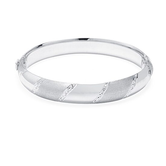 Womens Sterling Silver Bangle Bracelet
