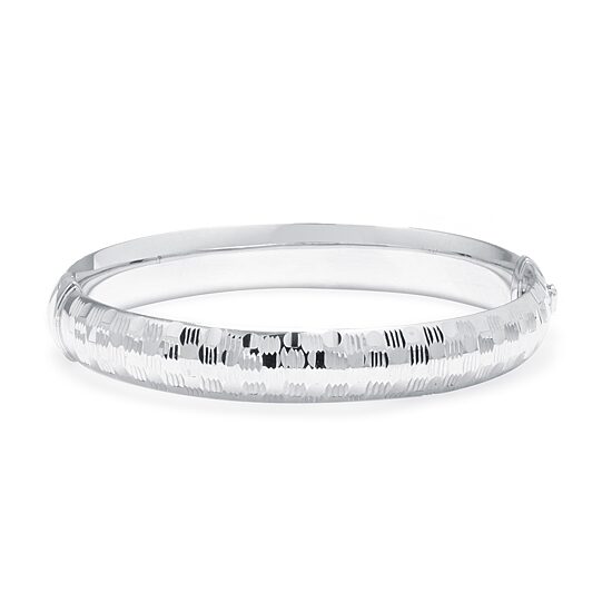 Womens Sterling Silver Bangle Bracelet
