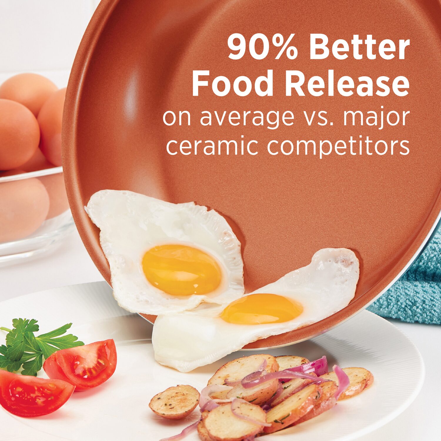 Farberware Glide Copper Ceramic 3-qt Saucepan with Lid