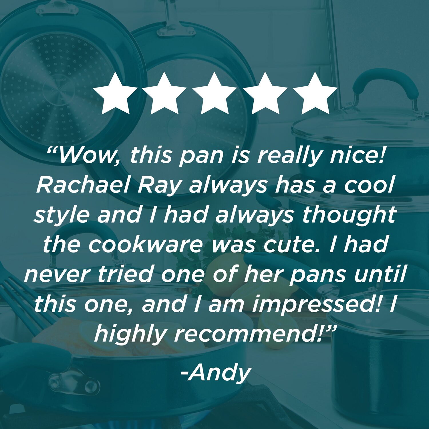 Rachael Ray Create Delicious 9.5" Non-Stick Deep Skillet with Lid