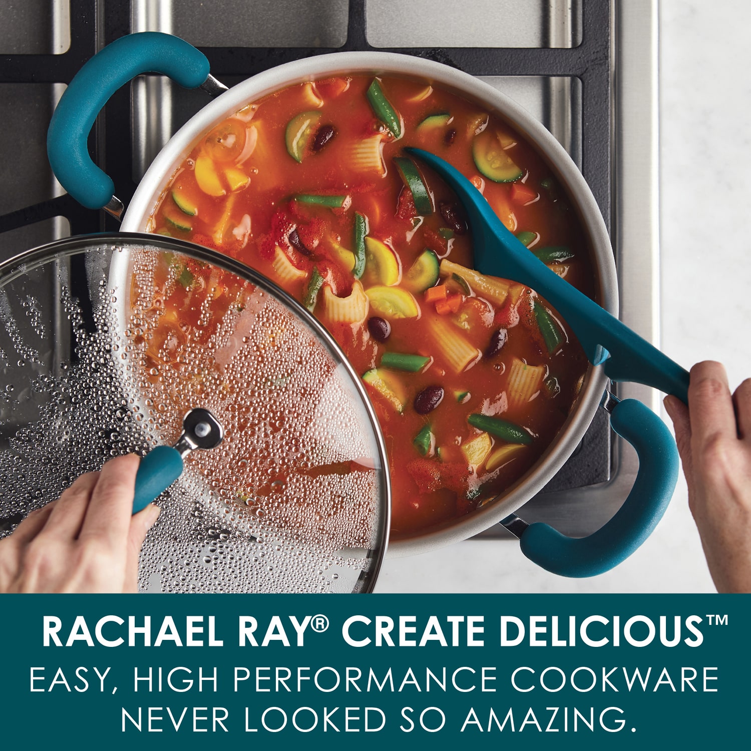 Rachael Ray Create Delicious 6-qt. Non-Stick Stockpot with Lid