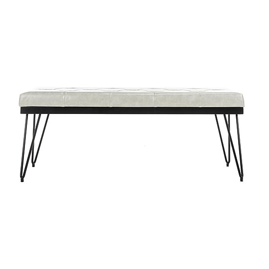 Marcella Faux Leather Accent Bench