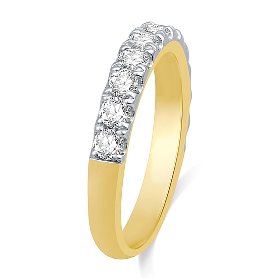 (H-I / I1) Womens 3MM 1 CT. T.W. Lab Grown White Diamond 10K Gold Wedding Band