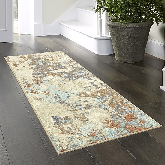 Maples Abstract Stone Rectangular Indoor Runner