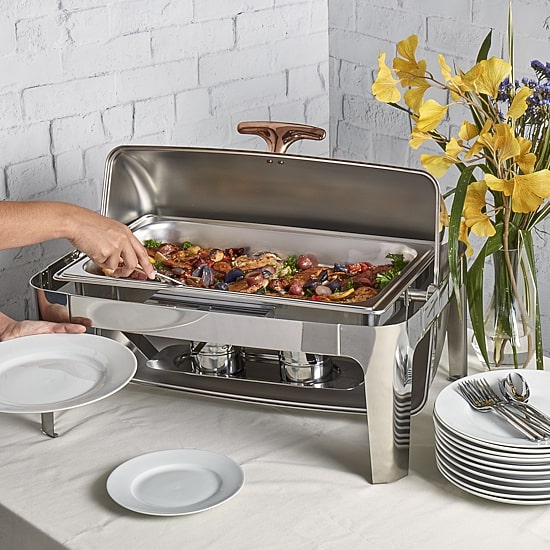 Denmark 5-pc. Roll Top 9.5-qt. Chafing Dish, Color: Silver - JCPenney