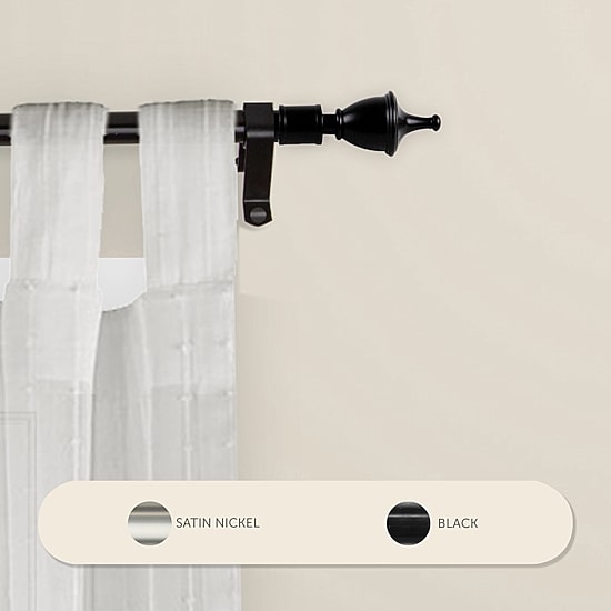 Rod Desyne Urn 7/16" Single Curtain Rod