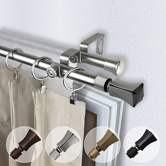 Rod Desyne Fort 13/16" Adjustable Double Curtain Rod