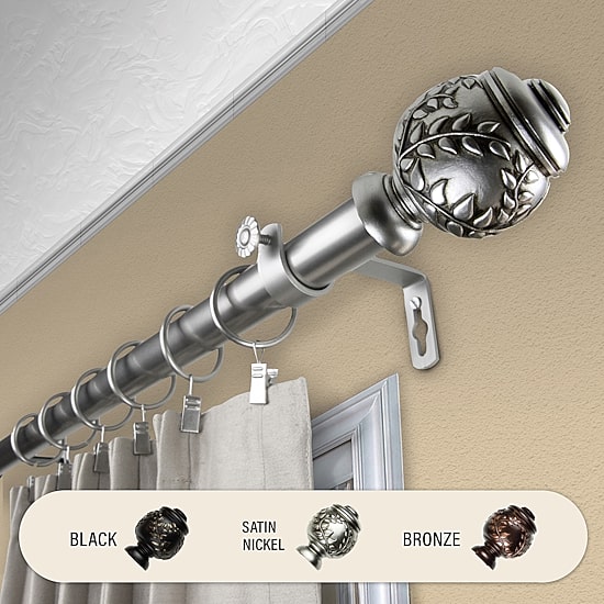 Rod Desyne Colette 1 IN Adjustable Curtain Rod