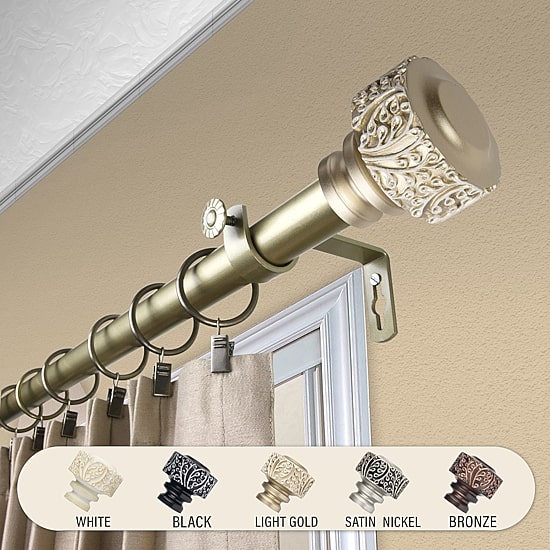 Rod Desyne Verdure 1 IN Adjustable Curtain Rod