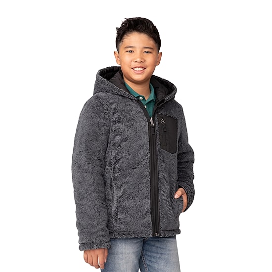 Free Country Little & Big Kid Boys Hooded Water Resistant Reversible Midweight Quilted Jacket