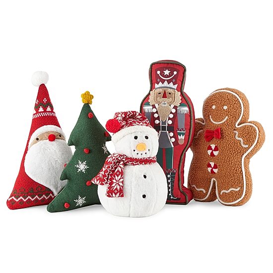 North Pole Trading Co. Gingerbread Figural Throw Pillow